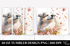 20 Oz Tumbler Sublimation | Watercolor Dog Tumbling Spring Product Image 1