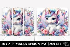 Cute Baby Unicorn Snapdragon Frame | 20 oz Tumbler Product Image 1