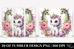 Cute Baby Unicorn Snapdragon Frame | 20 oz Tumbler Product Image 1