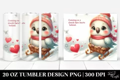 Cute Baby Parrot on Sleigh Clipart Product Image 1