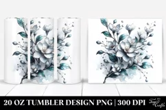 Detailed Shiny Jasmine | 20 Oz Tumbler Product Image 1