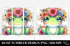 Frog with Flower Crown | 20 oz Tumbler Product Image 1