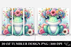 Frog with Flower Crown | 20 oz Tumbler Product Image 1