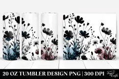 Bold Silhouettes Wild Flowers | 20 Oz Tumbler Product Image 1