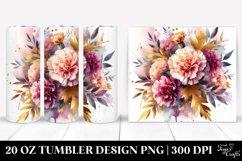 Vibrant Carnation Bouquet | 20 Oz Tumbler Product Image 1