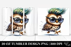 Cute Baby Owl Running | 20 oz Tumbler Product Image 1