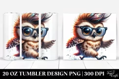 Cute Baby Owl Running | 20 oz Tumbler Product Image 1