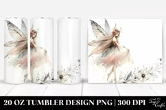 Washed Watercolor Boho Fairy | 20 oz Tumbler Product Image 1