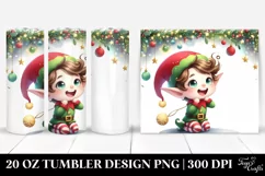 Cute Excited Elf Clipart 20 Oz Tumbler Product Image 1