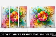Colorful Primrose Marble Background | 20 Oz Tumbler Product Image 1