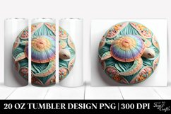 Pastel Turtle Ornament Art, Transparent 20 Oz Tumbler Product Image 1