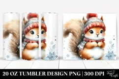 Cute Baby Squirrel Clipart 20 Oz Tumbler Product Image 1