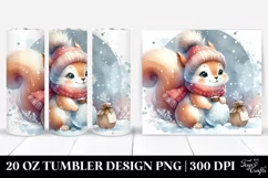 Cute Baby Squirrel Clipart 20 Oz Tumbler Product Image 1