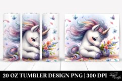 Baby Unicorn Tumbling Spring Petals | 20 Oz Tumbler Product Image 1