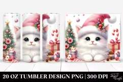 Cute Whimsical Cat Clipart 20 Oz Tumbler Product Image 1