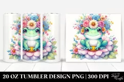 Frog with Flower Crown | 20 oz Tumbler Product Image 1