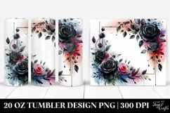 Colorful Black Roses Abstract | 20 Oz Tumbler Product Image 1