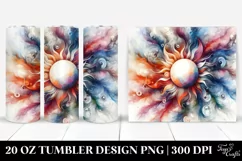 Colorful Sun Abstract | 20 Oz Tumbler Product Image 1
