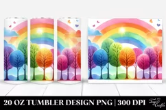 Colorful Pastel Rainbow Trees | 20 Oz Tumbler Product Image 1
