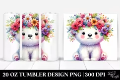 Cartoon-Style Polar Bear | 20 oz Tumbler Product Image 1
