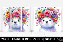 Cartoon-Style Polar Bear | 20 oz Tumbler Product Image 1