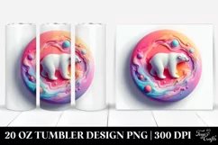 Pastel Martzipan Polar Bear | 20 oz Tumbler Product Image 1