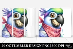Funny Parrot Dove Bandana | 20 Oz Tumbler Product Image 1