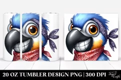 Funny Parrot Dove Bandana | 20 Oz Tumbler Product Image 1