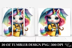 Model Unicorn with Raincoat and Umbrella, Transparent PNG Product Image 1