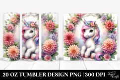 Cute Baby Unicorn Dahlia Frame | 20 oz Tumbler Product Image 1