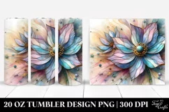 Abstract Wooden Anemone 20 Oz Tumbler Product Image 1