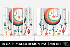 Colorful Half Moon Stars | 20 Oz Tumbler Product Image 1
