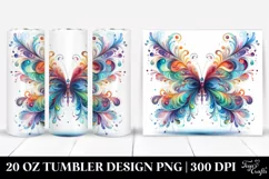Colorfull Wimsicall Butterfly | 20 Oz Tumbler Product Image 1