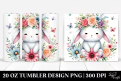 Cartoon-Style Bunny | 20 oz Tumbler Product Image 1