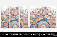 colorful Pastel Rainbow | 20 oz Tumbler Product Image 1