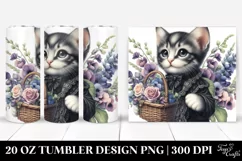 Gothic Baby Kitten Flowers | 20 Oz Tumbler Product Image 1