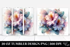Abstract Rhododendron Clipart 20 Oz Tumbler Product Image 1