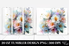 Abstract Rhododendron Clipart 20 Oz Tumbler Product Image 1