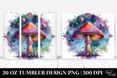 Magical Celestial Mushroom Clipart 20 Oz Tumbler Product Image 1