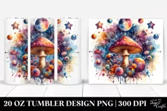 Magical Celestial Mushroom Clipart 20 Oz Tumbler Product Image 1