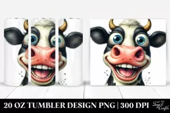 Funny Cow Portrait | 20 Oz Tumbler Product Image 1