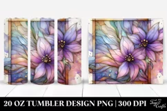 Abstract Violet Stained Clipart 20 Oz Tumbler Product Image 1