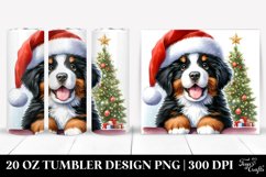 Expressive Baby Bernese Mountain Dog with Santa Hat, Product Image 1