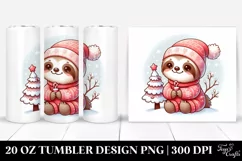 Cute Baby Sloth Clipart 20 Oz Tumbler Product Image 1