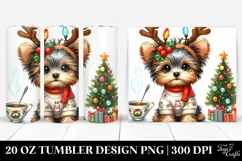 Expressive Baby Yorkipoo with Christmas Lights, Transparent Product Image 1