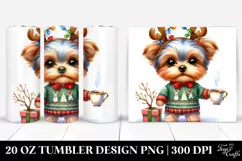 Expressive Baby Yorkipoo with Christmas Lights, Transparent Product Image 1