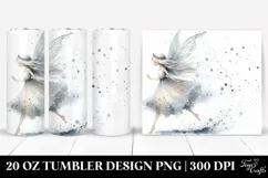 Whimsical Fairy Running Clipart, Transparent 20 Oz Tumbler Product Image 1
