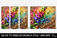 20 Oz Tumbler Sublimation | Colorful Snapdragon Wooden Product Image 1