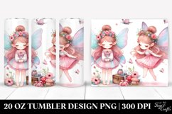 Cute Fairy Watercolor Clipart, High-Res 20 Oz Tumbler Product Image 1