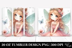 Cute Fairy Watercolor Clipart, High-Res 20 Oz Tumbler Product Image 1